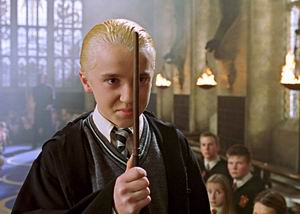Draco Malfoy (Slytherin), gespeeld door Tom Felton