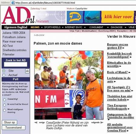 Luchiano & CasaSpider in het Algemeen Dagblad!